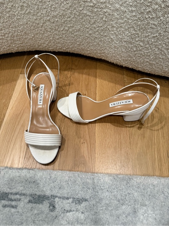 Aquazzura Shoes - Aquazzura Raffia Sundance Block Heel